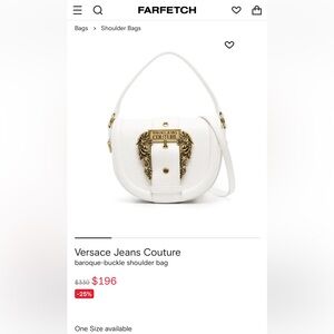 NEW Versace Jeans Couture baroque-buckle Shoulder Bag